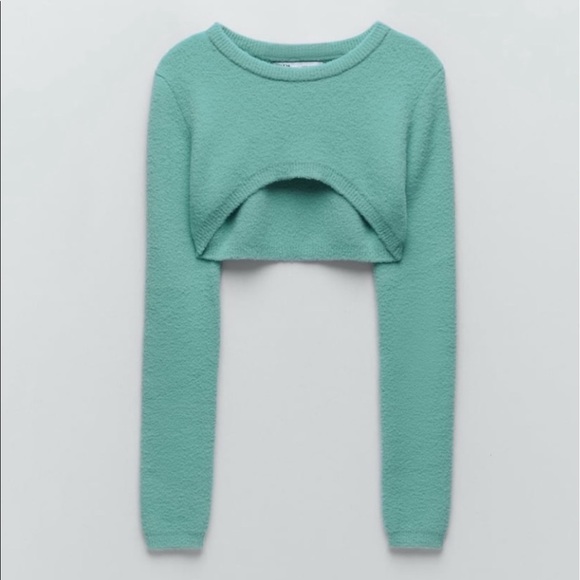 ⭐️ NWT ZARA Set of Knit Arm Warmer + Top ⭐️ - Picture 4 of 7